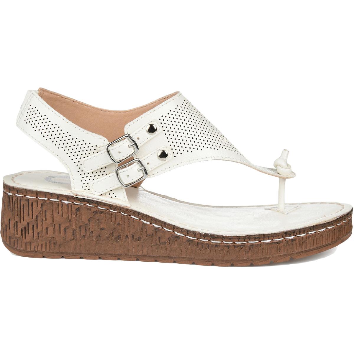 Mckell Womens Buckle Wedge Sandals