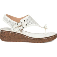 Mckell Womens Buckle Wedge Sandals