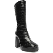BOTA SALTO ALTO Womens Leather Croc Platform Heels