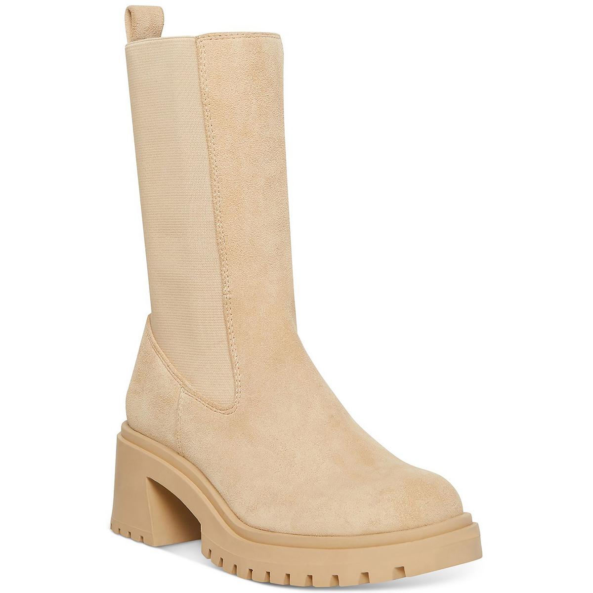 Hesitant Womens Stretch Mid-Calf Boots