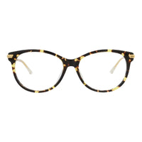 Bottega Veneta Eyeglasses Oval Full Rim, Burgundy/Gold Frame and Clear Demo Lenses Lens BV1039O004