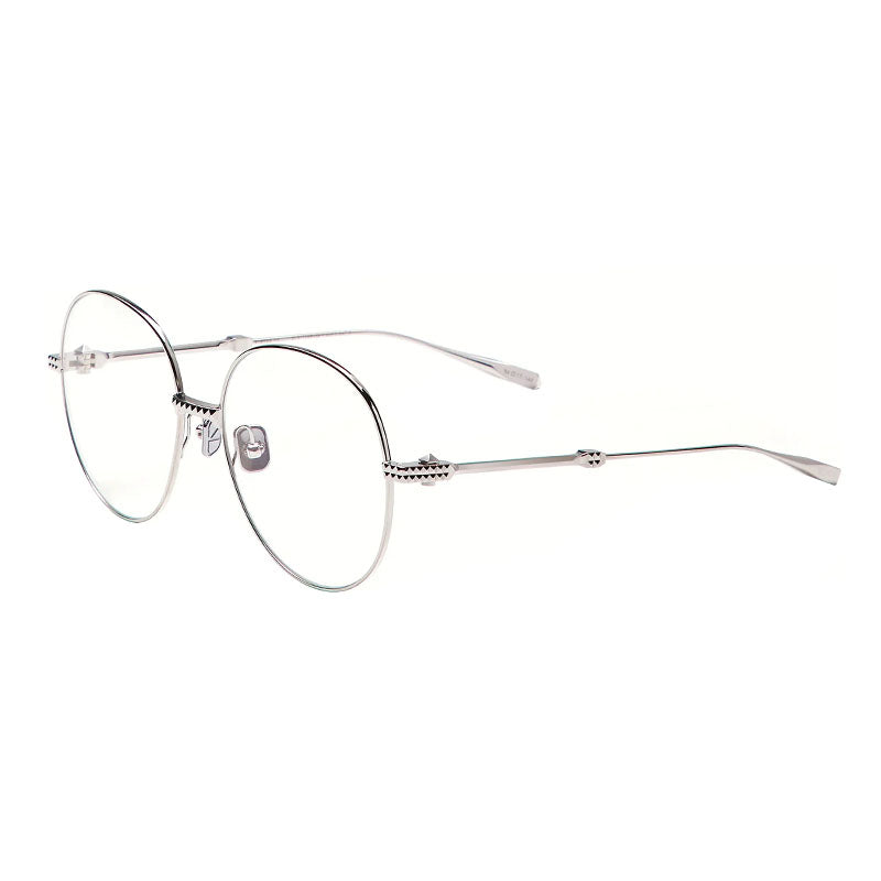 Valentino Eyeglasses Round Full Rim, Light Gold Frame and Clear Demo Lens Lens VLX-136A