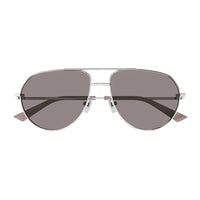 Bottega Veneta Sunglasses Aviator Full Rim, Silver Frame and Violet Lens BV1302S004