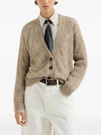 Brunello cucinelli Brunello Cucinelli Women Cardigan Dazzling Abstract Leaf
