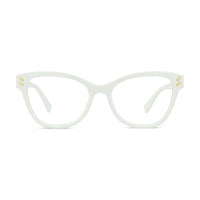 Stella McCartney Eyeglasses Cat Eye Full Rim, Shiny Black/Gold Frame and Clear Demo Lenses Lens SC50005I001