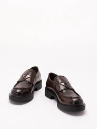 Prada Prada Men Aged Leather Loafers