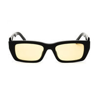 Palm Angels Sunglasses Rectangle Full Rim, Black Frame and Dark Grey Lens PERI002PALM1007
