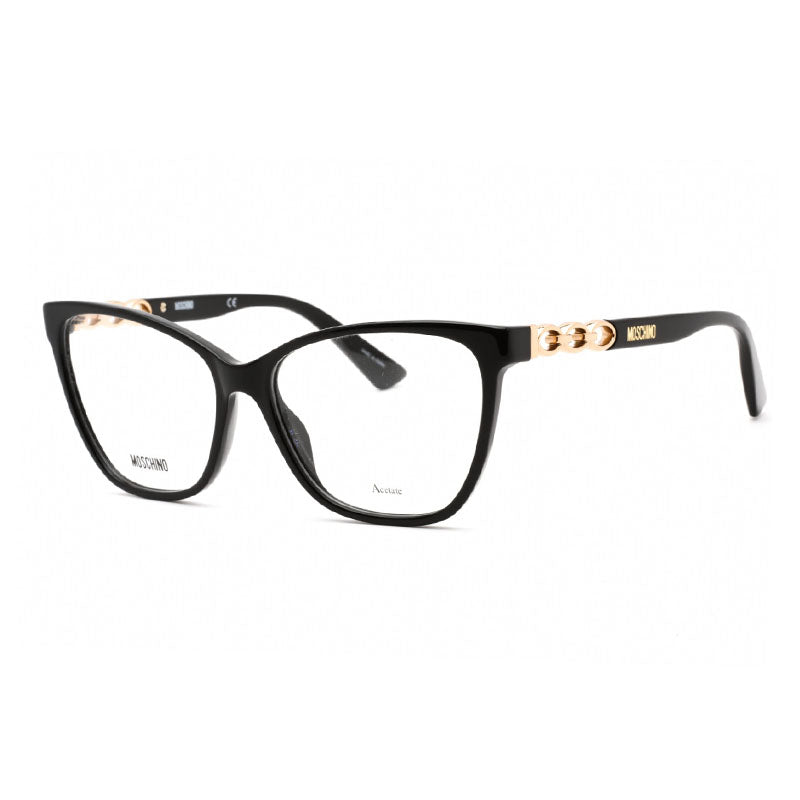 Moschino Moschino Eyeglasses Cat Eye Full Rim, Black Frame and Clear Demo Lenses Lens MOS588080700