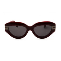 Palm Angels Sunglasses Cat Eye Full Rim, Red Frame and Dark Grey Lens PERI10FMIRACLE2507