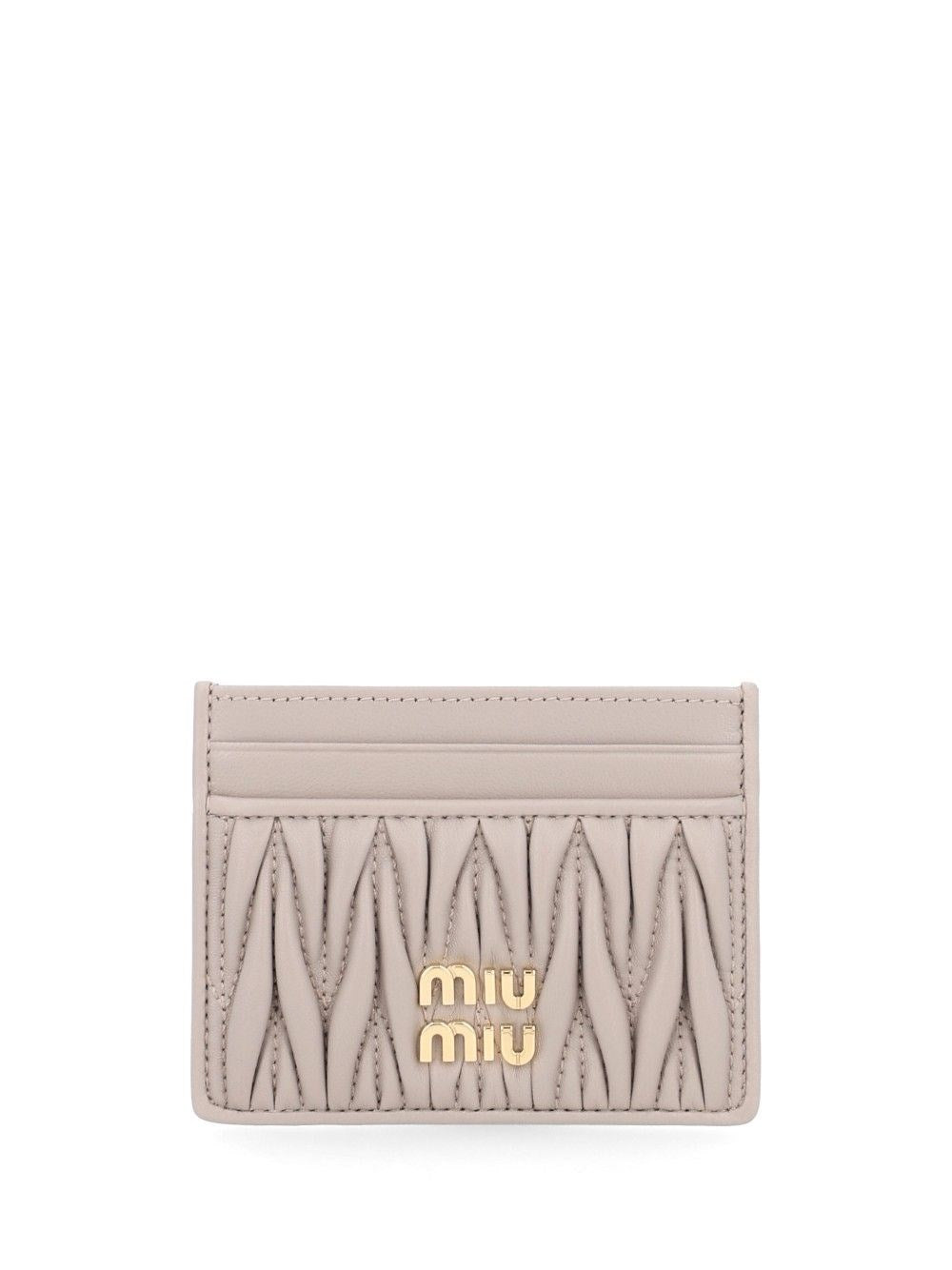 Miu Miu Miu Miu Women Matelassé Leather Card Holder