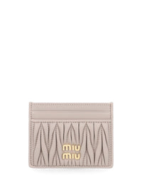 Miu Miu Miu Miu Women Matelassé Leather Card Holder
