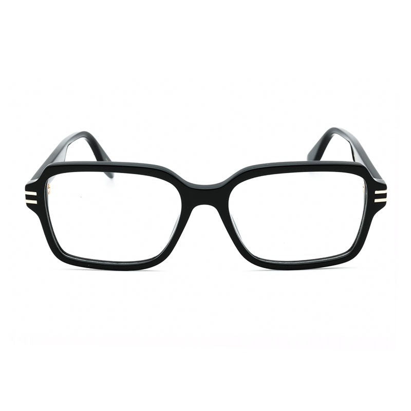Marc Jacobs Marc Jacobs Eyeglasses Square Full Rim, Black Frame and Clear Demo Lenses Lens MARC607080700