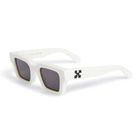 Off-White Off-White Sunglasses Square Full Rim, White Frame and Dark Grey Lens OERI008VIRGIL0107