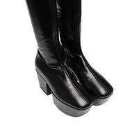 Prada Leather Platform Boots Women