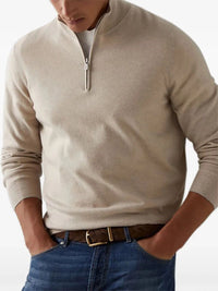 Brunello Cucinelli Men Cashmere Sweater With Half Zip