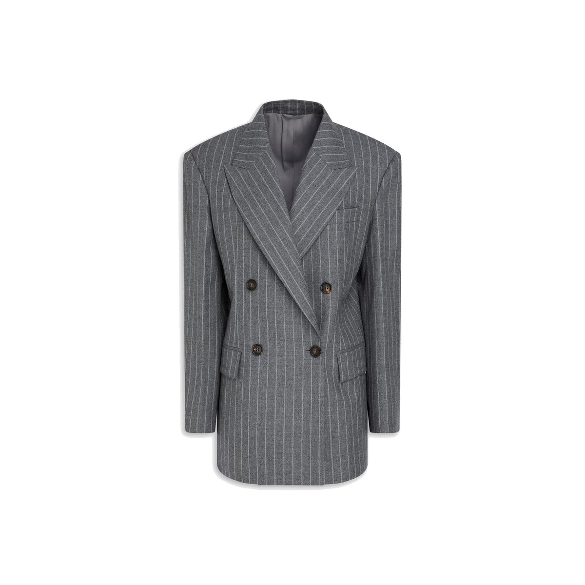 Brunello Cucinelli Brunello Cucinelli Pinstriped Wool Blazer Women