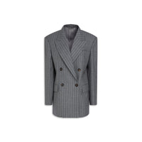 Brunello Cucinelli Brunello Cucinelli Pinstriped Wool Blazer Women