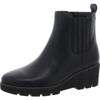 Aria Womens Waterproof Ankle Boots 7.5 Wide Black Leather