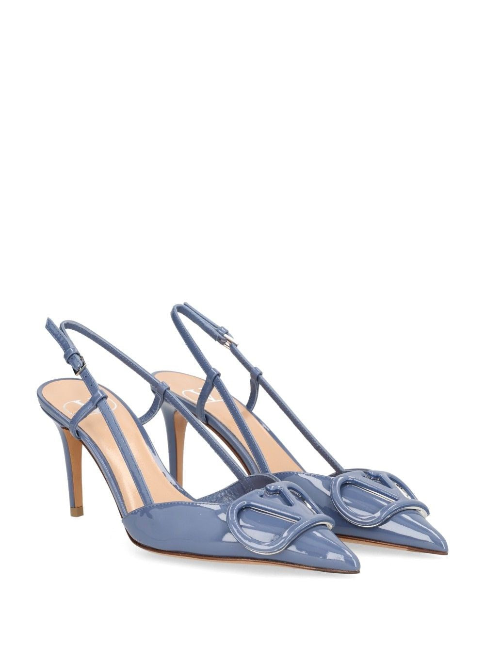 Valentino Garavani Women Vlogo Signature Patent Leather Slingback Pumps
