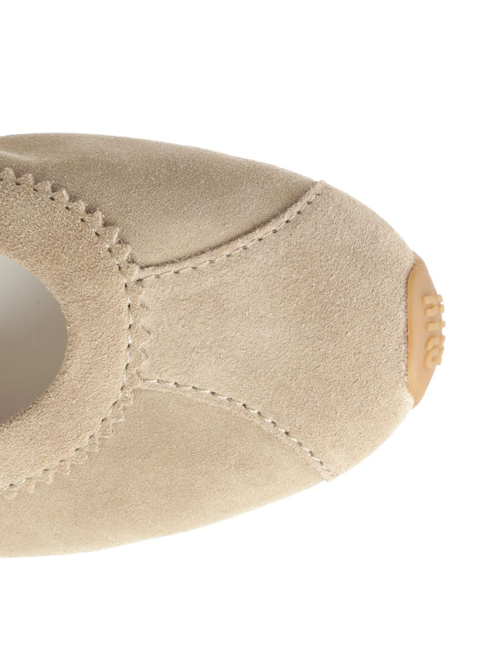 Miu Miu Women “Plume” Suede Ballerinas