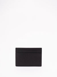 Saint Laurent Men Tiny Cassandre Card Case In Grained Leather