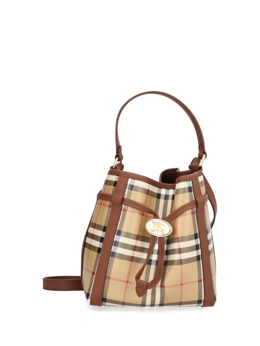 Burberry Women Mini Check Bucket Bag