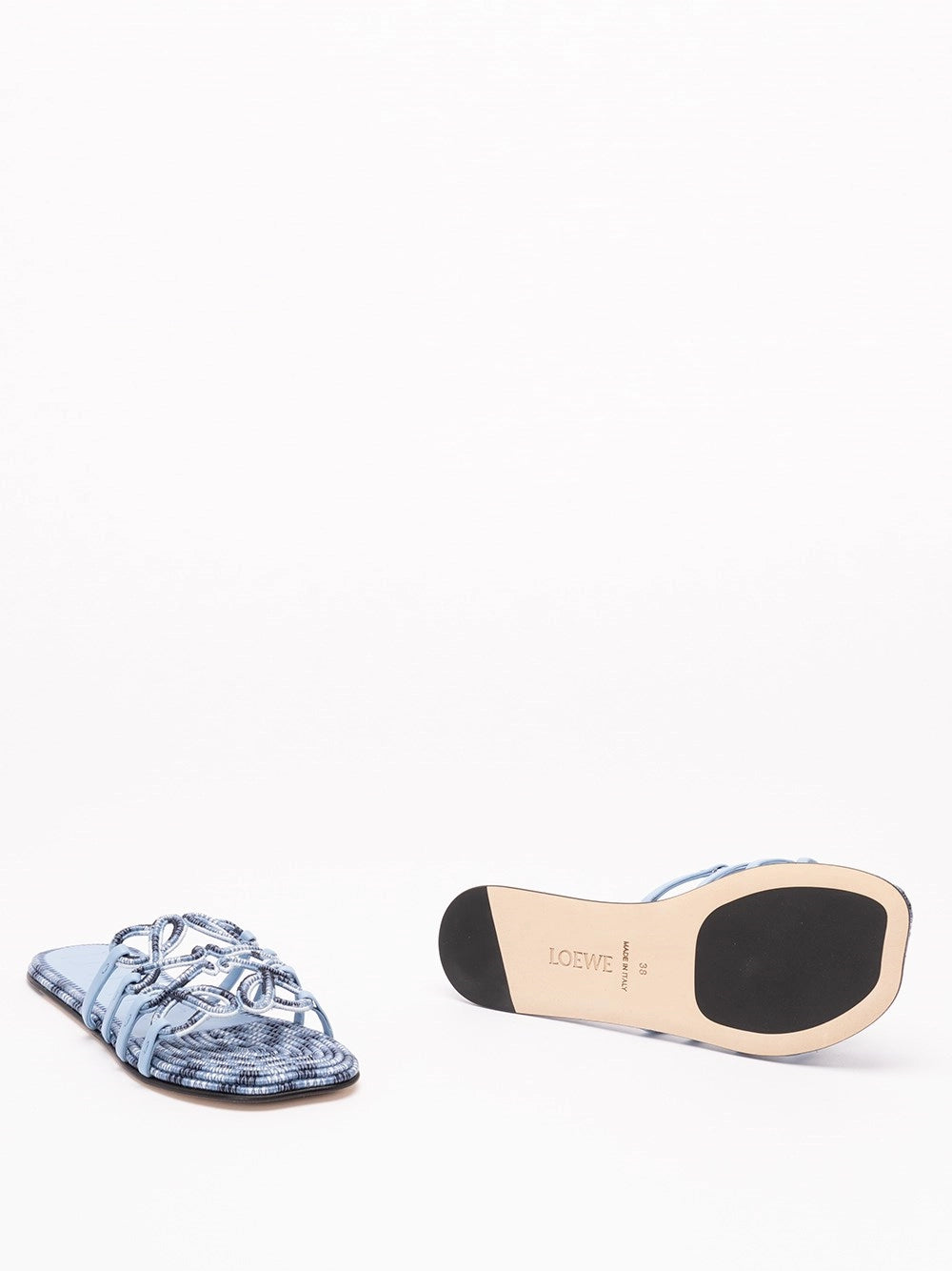 Loewe Women Paula`S Ibiza `Petal Anagram` Embroidery Slides