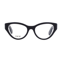 Dior Dior Eyeglasses Cat Eye Full Rim, Black Frame and Clear Demo Lenses Lens LADY95.22OB1I1000