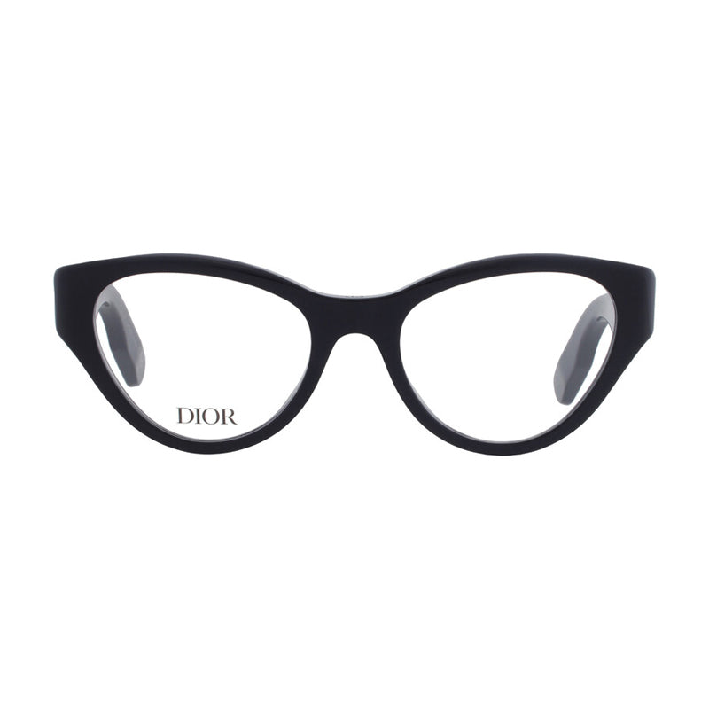 Dior Dior Eyeglasses Cat Eye Full Rim, Black Frame and Clear Demo Lenses Lens LADY95.22OB1I1000