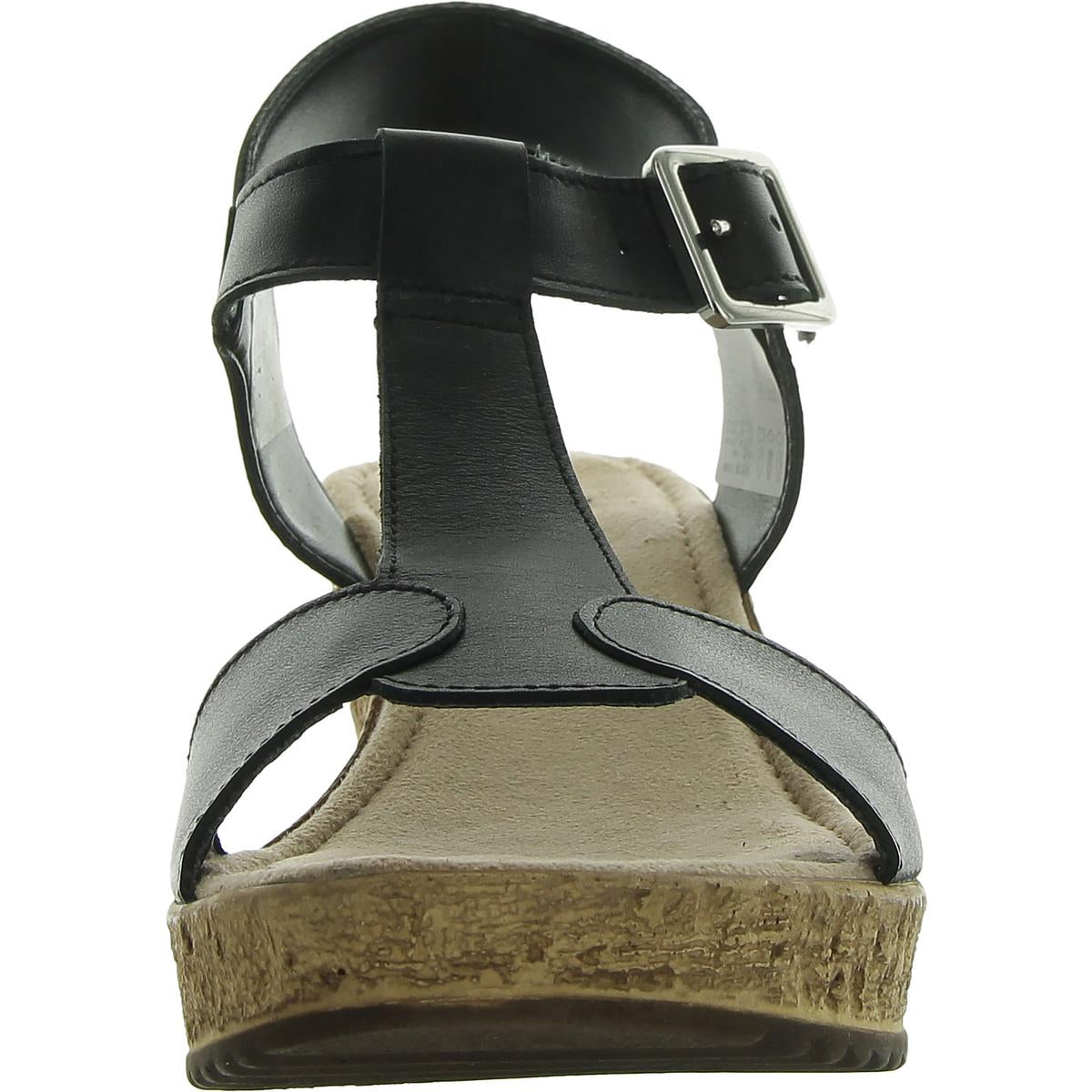 RISSA SUN Womens Leather Open Toe Wedge Sandals