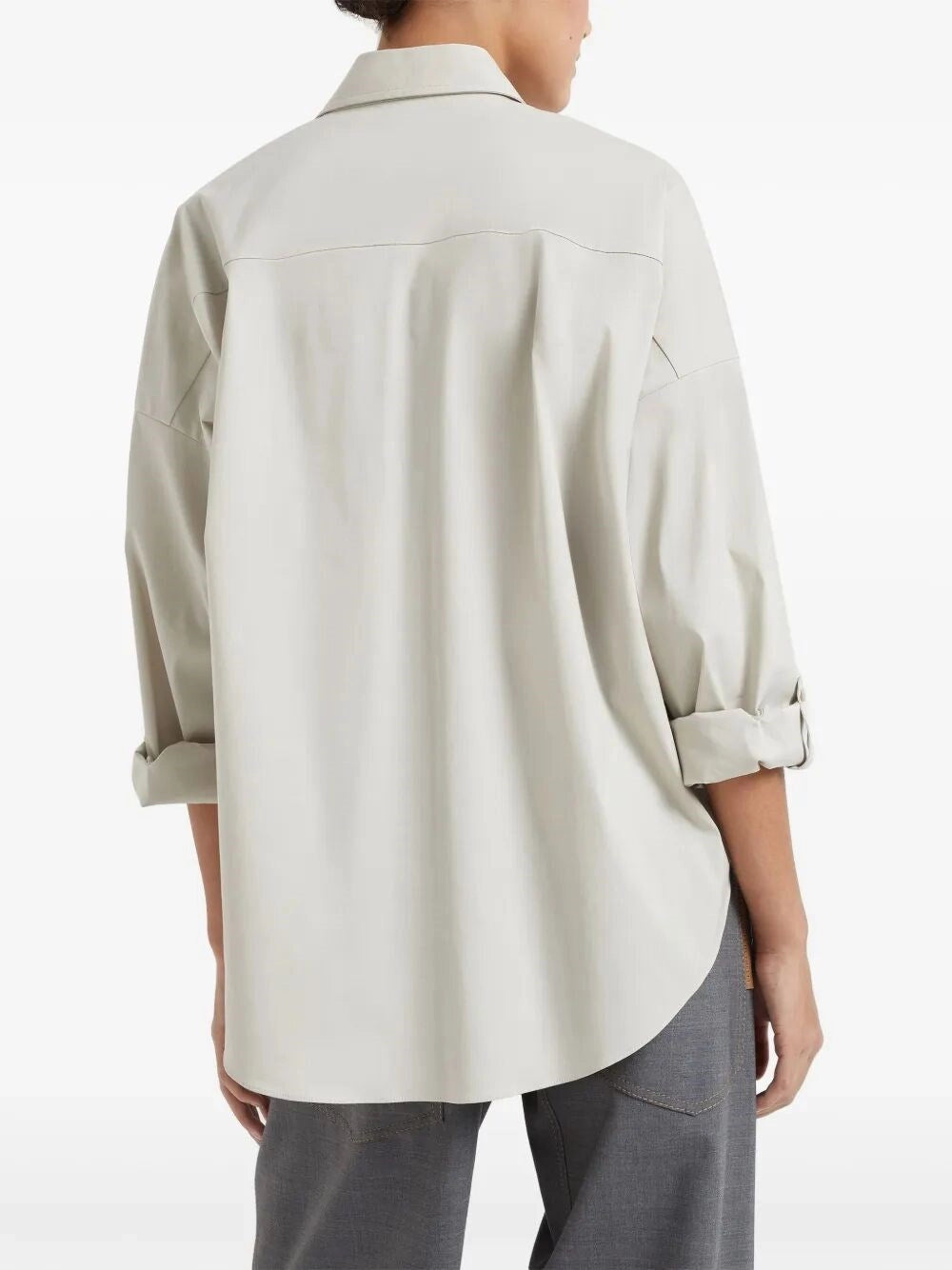 Brunello cucinelli Brunello Cucinelli Women Poplin Shirt With Shiny Trim