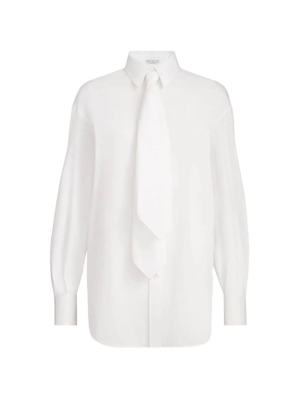 Brunello cucinelli Brunello Cucinelli Women Shirt With Tie And Monili