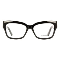 Balenciaga Eyeglasses Square Full Rim, Black Frame and Clear Demo Lenses Lens BB0274O001
