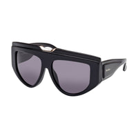 Max Mara Max Mara Sunglasses Shield Full Rim, Shiny Black Frame and Smoke Lens MM008301A