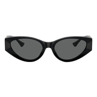 Versace Versace Cat Eye Full Rim, with a Black frame and Dark Grey lens.