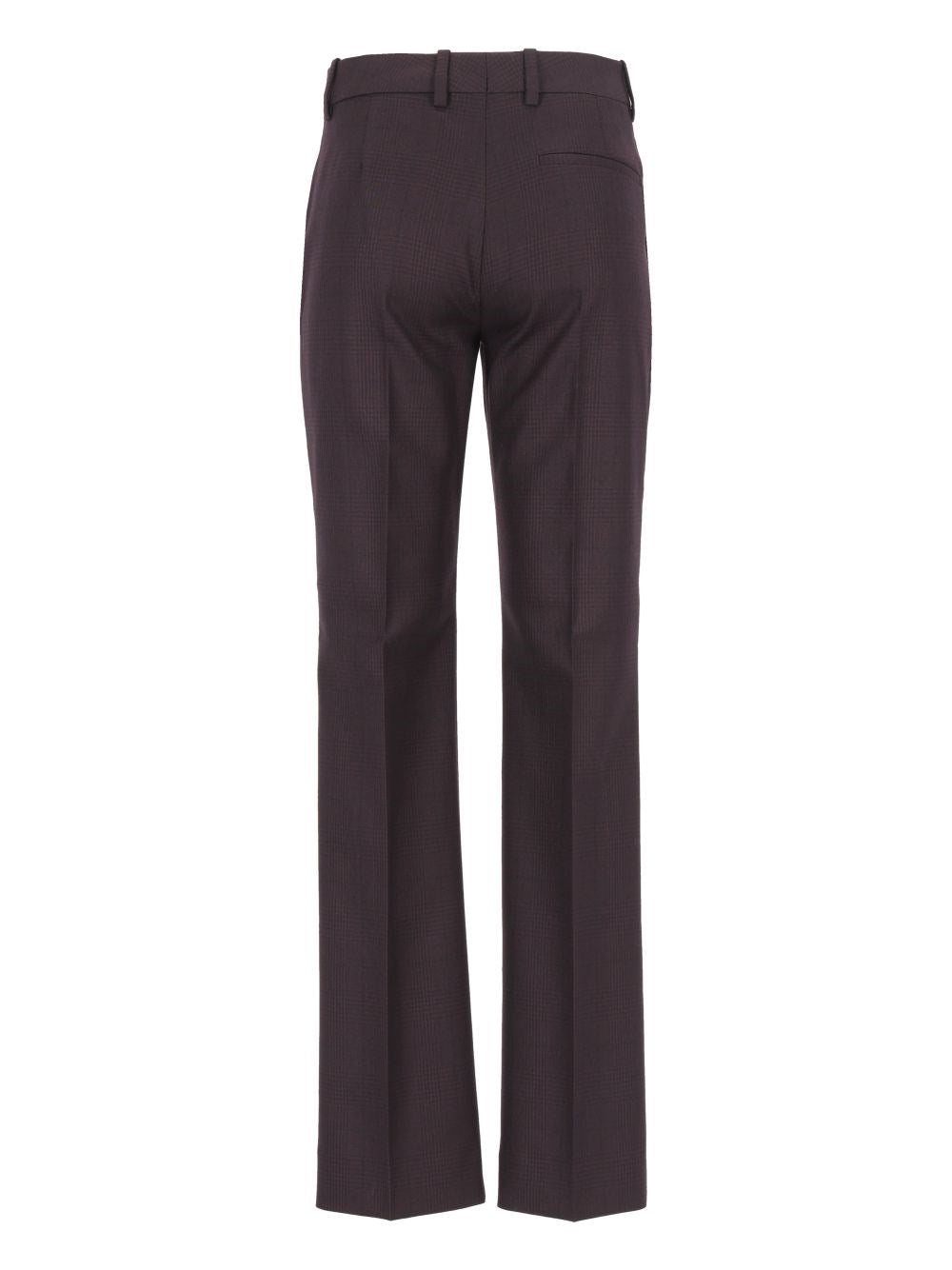 Burberry Women Checked Wool Tailored Trousers