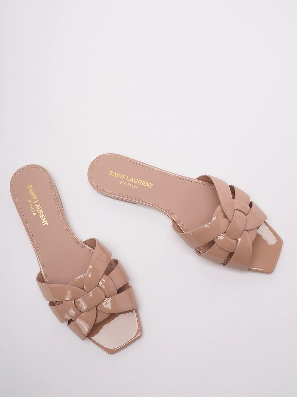 Saint Laurent Women Tribute Sandals In Patent Leather