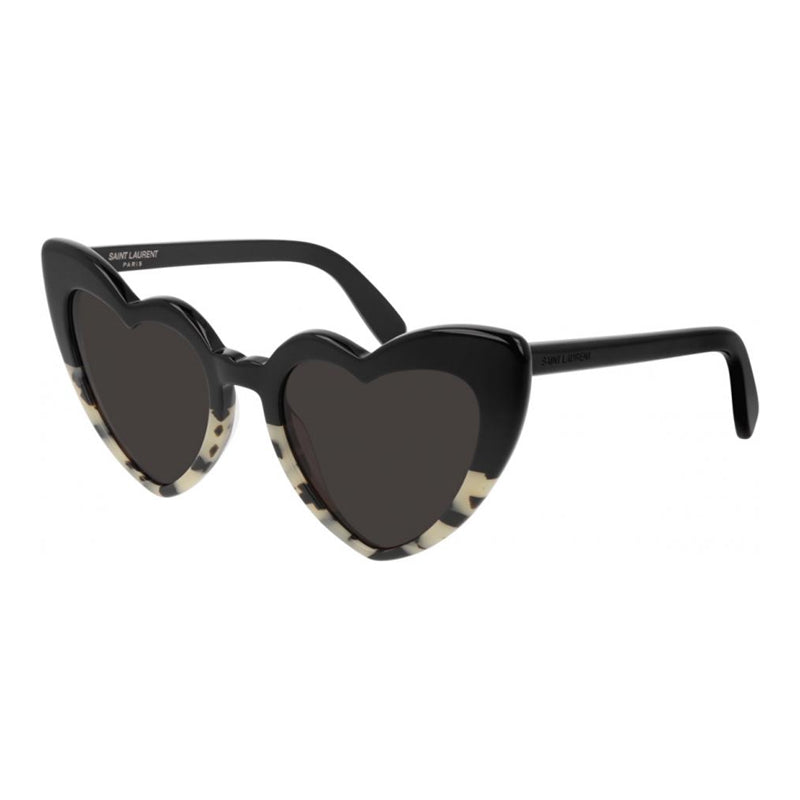 Saint Laurent Saint Laurent Sunglasses Geometric Full Rim, Black/Grey Havana Frame and Grey Lens SL181LOULOU012