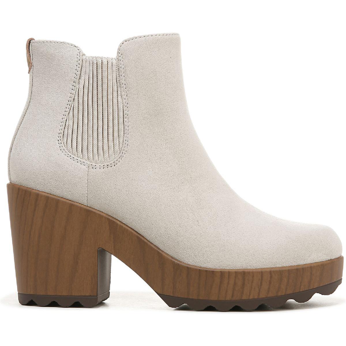 Walk Away Womens Faux Suede Heels Booties
