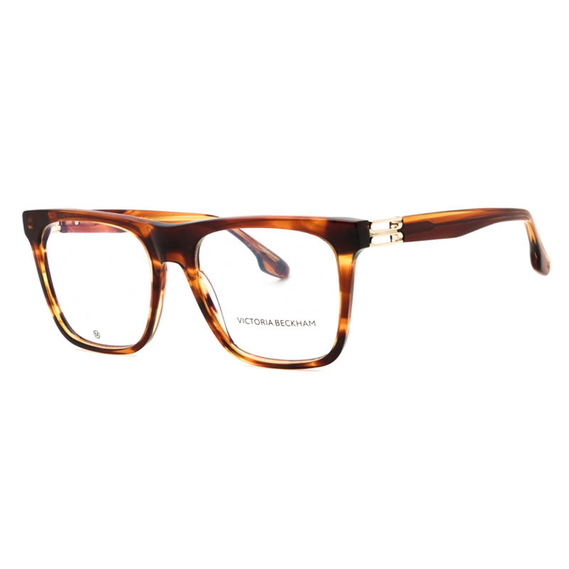Victoria Beckham Victoria Beckham Eyeglasses Square Full Rim, Dark Havana Frame and Clear Demo Lenses Lens VB2679334