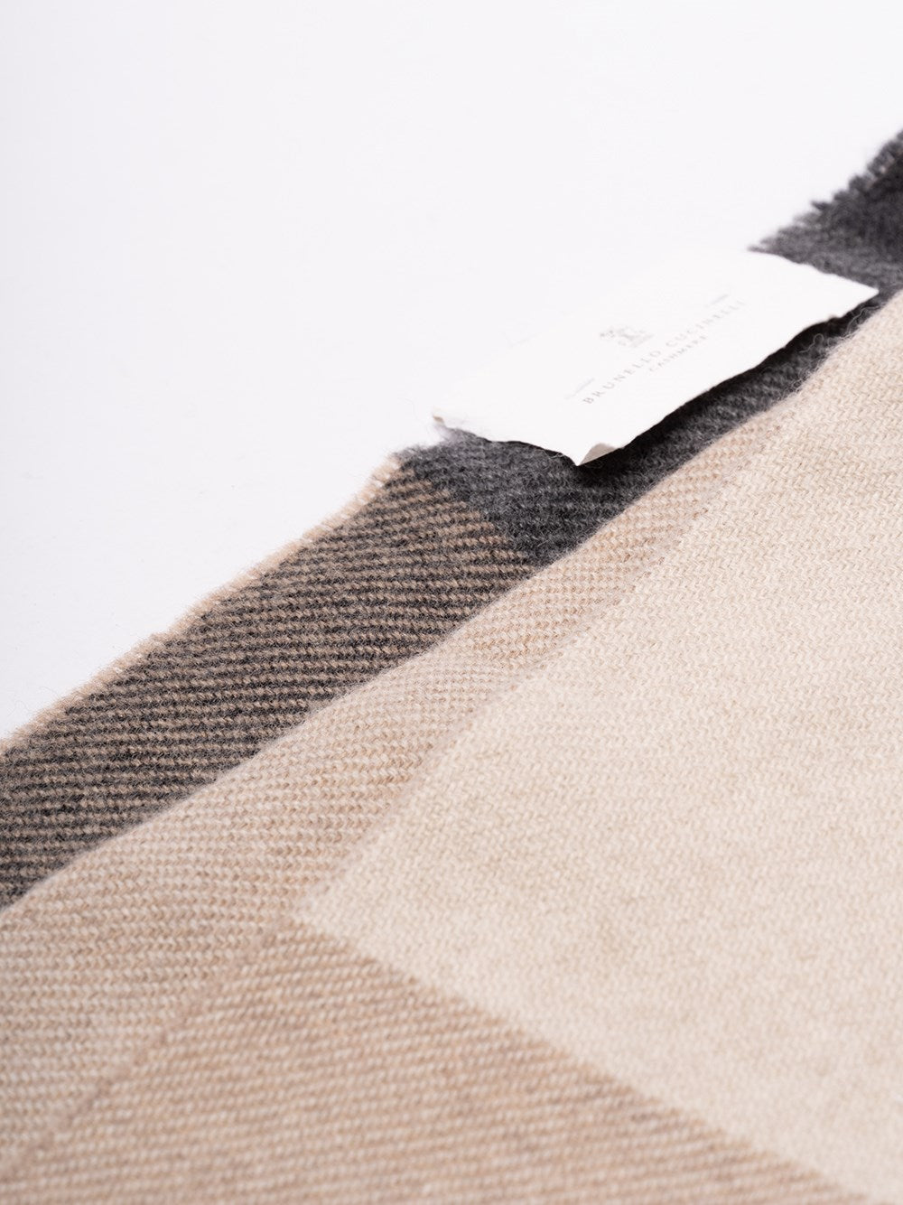 Brunello cucinelli Brunello Cucinelli Men Wool And Cashmere Check Scarf
