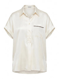 Brunello cucinelli Brunello Cucinelli Women Short Sleeves Silk Shirt