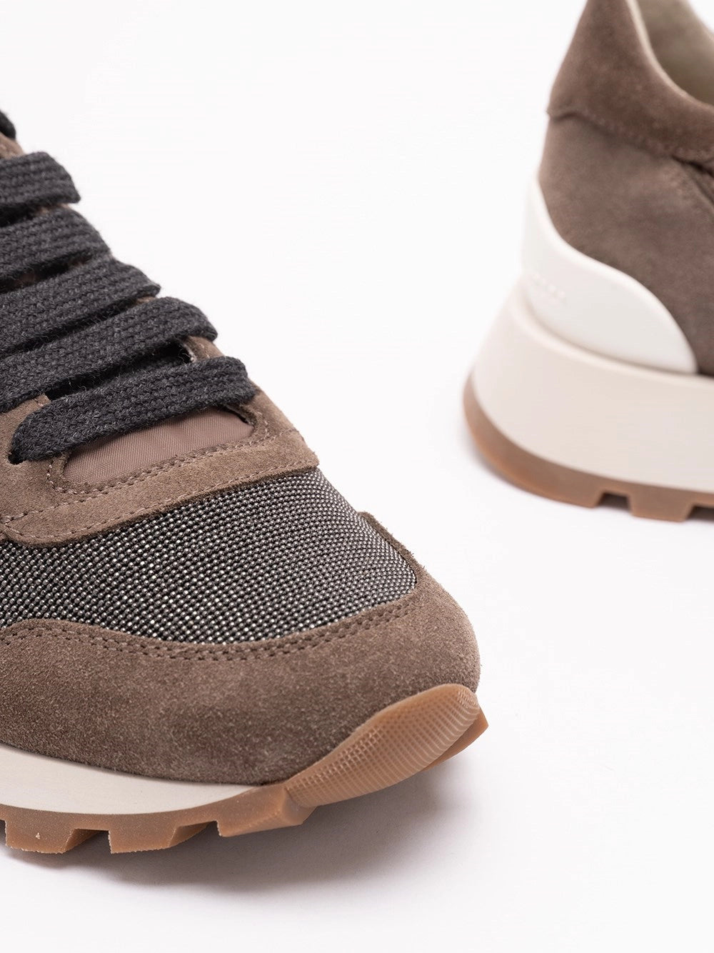 Brunello Cucinelli Women Suede And Fabric Runners