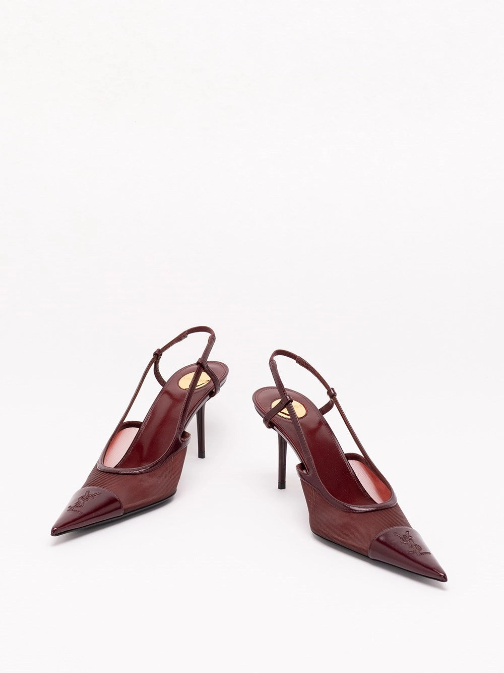 Saint Laurent Women Renee Slingback Pumps In Mesh