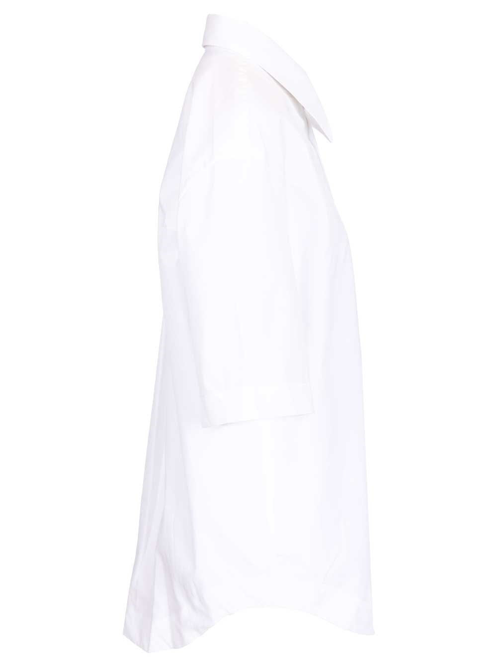 Ami Women Short-Sleeved Poplin Shirt