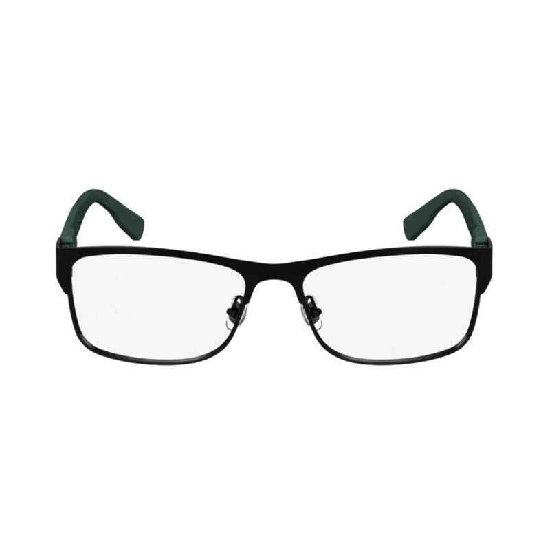 Lacoste Eyeglasses Rectangle Full Rim, Matte Grey Frame and Clear Demo Lens Lens L2294033