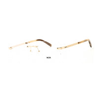 MCM MCM Eyeglasses Rectangle Rimless, Pale Gold Frame and Clear Demo Lenses Lens MW5018-H032