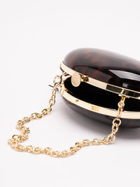 Self-Portrait Women Resin Oval Clutch