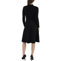 Womens Ribbed Mock Neck Sweaterdress