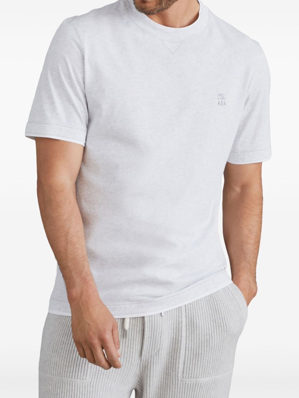 Brunello Cucinelli Men T-Shirt With Faux-Layering